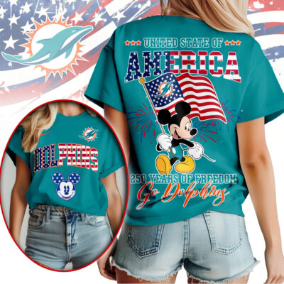 Miami Dolphins | Premium NFL Freedom 250 3D Shirt