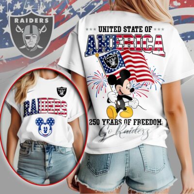 Las Vegas Raiders | Premium NFL Freedom 250 3D Shirt