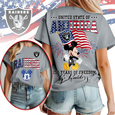 Las Vegas Raiders | Premium NFL Freedom 250 3D Shirt