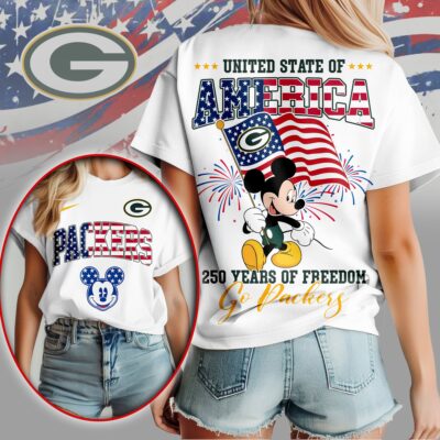 Green Bay Packers | Premium NFL Freedom 250 3D Shirt