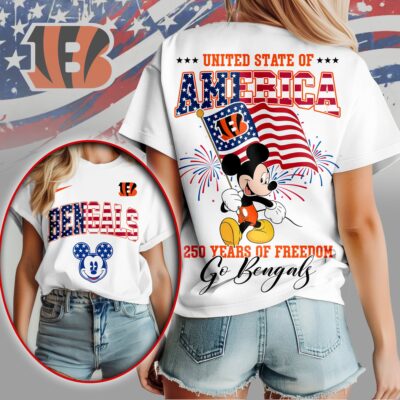 Cincinnati Bengals | Premium NFL Freedom 250 3D Shirt