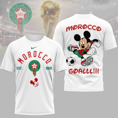 Morocco | Premium WC26 Mickey Mouse Soccer Fan 3D Shirt