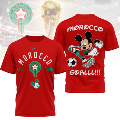 Morocco | Premium WC26 Mickey Mouse Soccer Fan 3D Shirt