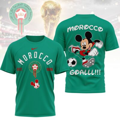 Morocco | Premium WC26 Mickey Mouse Soccer Fan 3D Shirt