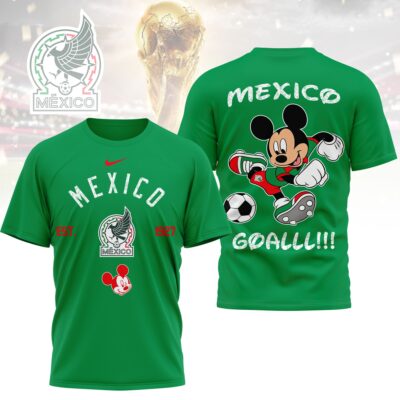 Mexico | Premium WC26 Mickey Mouse Soccer Fan 3D Shirt