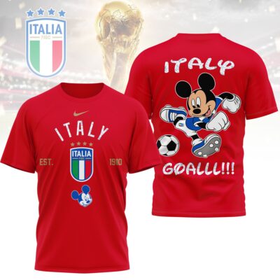 Italy | Premium WC26 Mickey Mouse Soccer Fan 3D Shirt