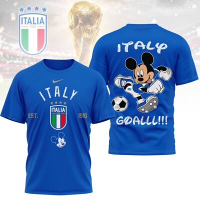 Italy | Premium WC26 Mickey Mouse Soccer Fan 3D Shirt