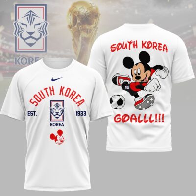 South Korea | Premium WC26 Mickey Mouse Soccer Fan 3D Shirt