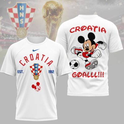 Croatia | Premium WC26 Mickey Mouse Soccer Fan 3D Shirt