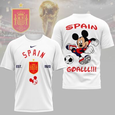 Spain | Premium WC26 Mickey Mouse Soccer Fan 3D Shirt