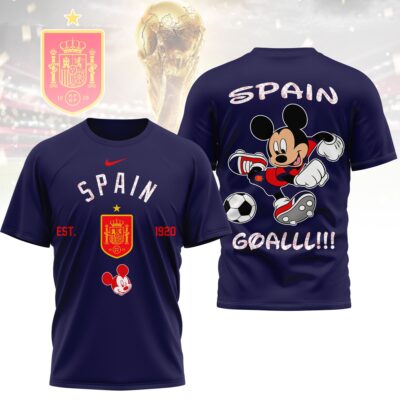 Spain | Premium WC26 Mickey Mouse Soccer Fan 3D Shirt