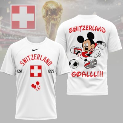 Switzerland | Premium WC26 Mickey Mouse Soccer Fan 3D Shirt