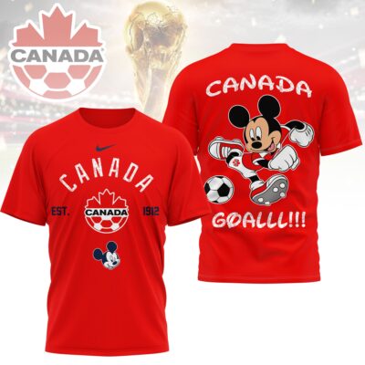 Canada | Premium WC26 Mickey Mouse Soccer Fan 3D Shirt