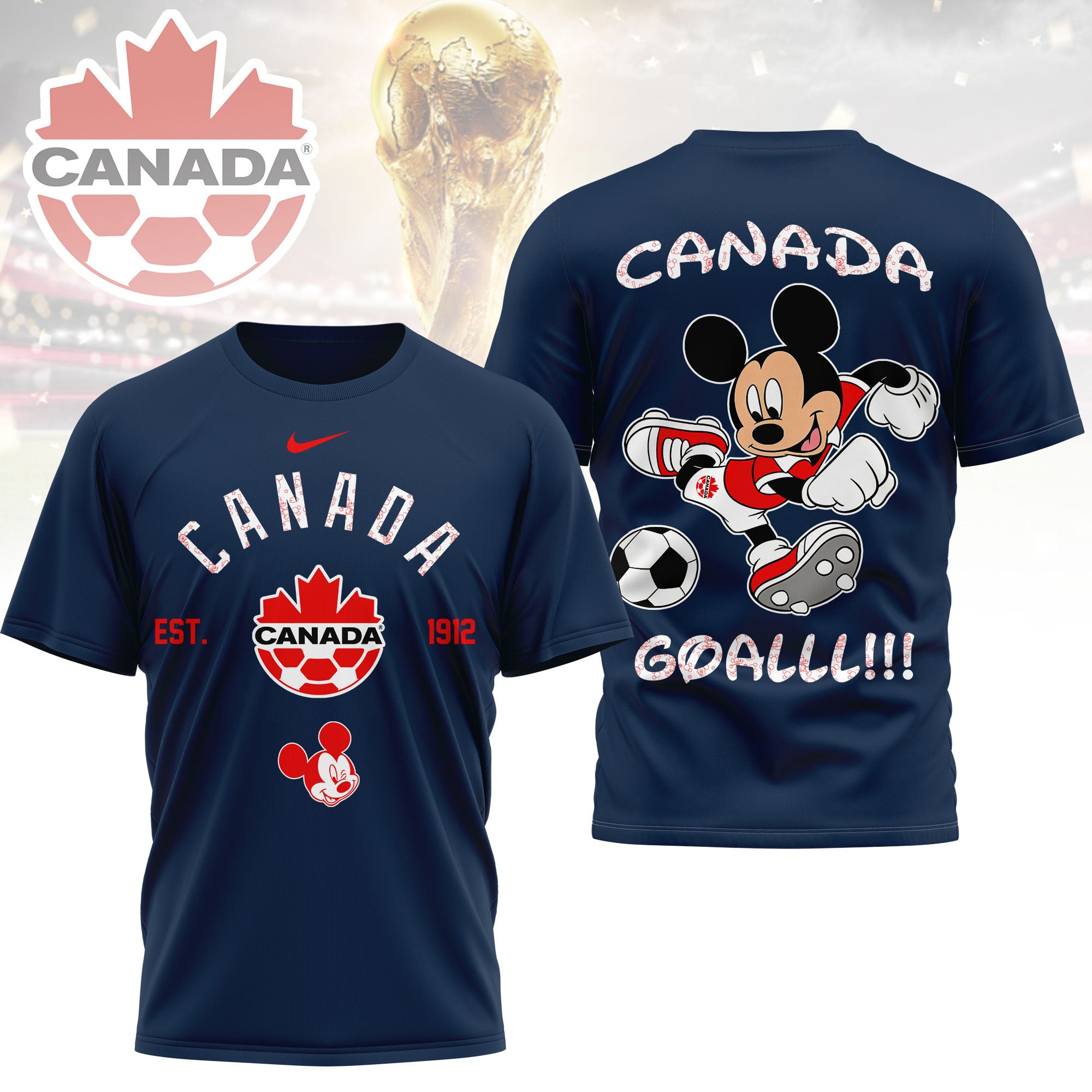 Canada | Premium WC26 Mickey Mouse Soccer Fan 3D Shirt - Image 4