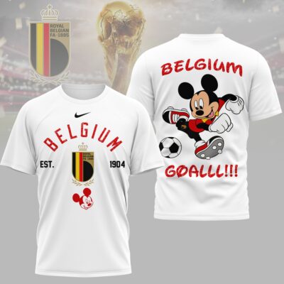 Belgium | Premium WC26 Mickey Mouse Soccer Fan 3D Shirt