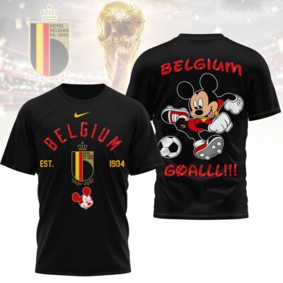 Belgium | Premium WC26 Mickey Mouse Soccer Fan 3D Shirt