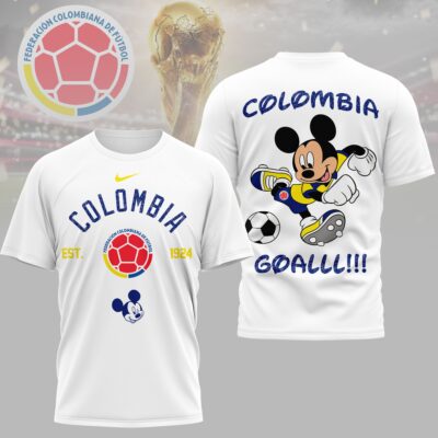 Colombia | Premium WC26 Mickey Mouse Soccer Fan 3D Shirt