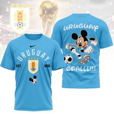 Uruguay | Premium WC26 Mickey Mouse Soccer Fan 3D Shirt