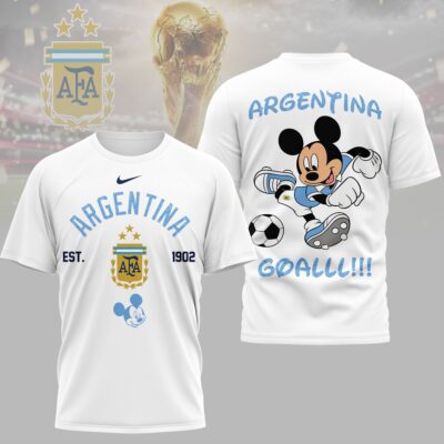 Argentina | Premium WC26 Mickey Mouse Soccer Fan 3D Shirt