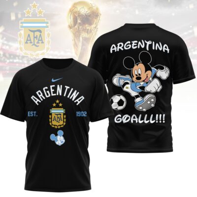 Argentina | Premium WC26 Mickey Mouse Soccer Fan 3D Shirt