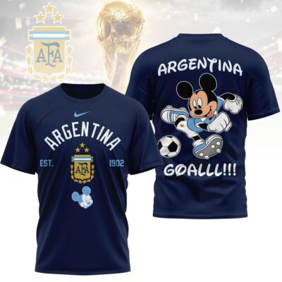 Argentina | Premium WC26 Mickey Mouse Soccer Fan 3D Shirt