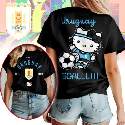 Alternative view of Uruguay | Premium WC26 Hello Kitty Soccer Fan Women Shirt