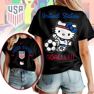 USA | Premium WC26 Hello Kitty Soccer Fan Women Shirt