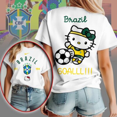 Brazil | Premium WC26 Hello Kitty Soccer Fan Women Shirt