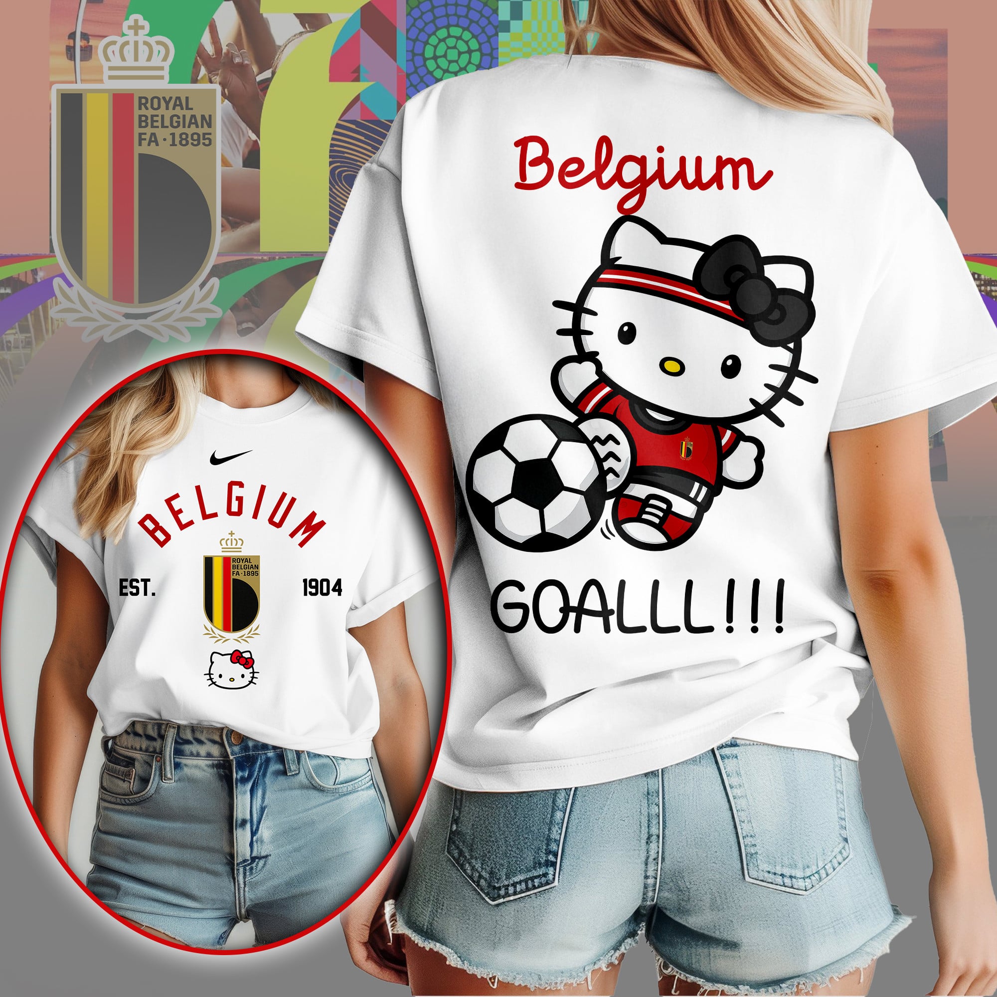 Belgium | Premium WC26 Hello Kitty Soccer Fan Women Shirt