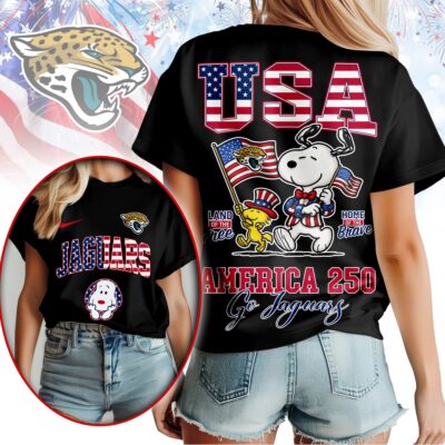 Jacksonville Jaguars | Premium NFL Snoopy America 250 3D Shirt