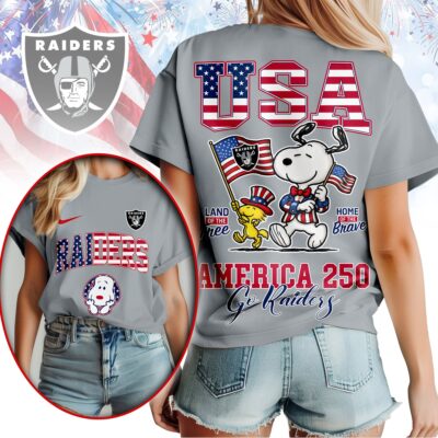Las Vegas Raiders | Premium NFL Snoopy America 250 3D Shirt