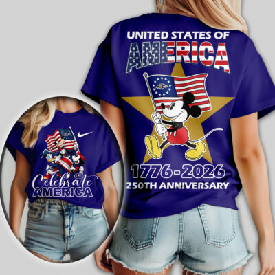 Baltimore Ravens | Premium NFL Mickey Celebrate America Women Shirt