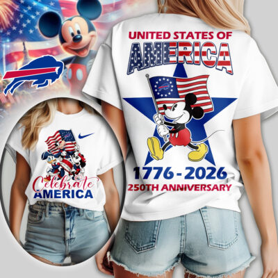 Buffalo Bills | Premium NFL Mickey Celebrate America Women Shirt