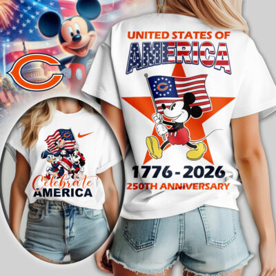 Chicago Bears | Premium NFL Mickey Celebrate America Women Shirt