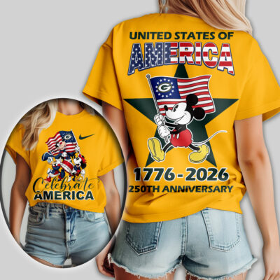 Green Bay Packers | Premium NFL Mickey Celebrate America Women Shirt