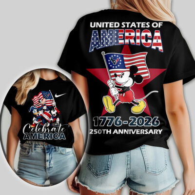 Houston Texans | Premium NFL Mickey Celebrate America Women Shirt