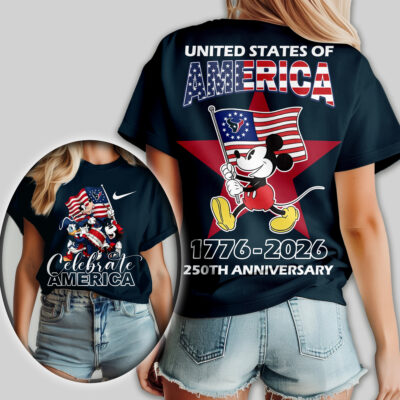 Houston Texans | Premium NFL Mickey Celebrate America Women Shirt