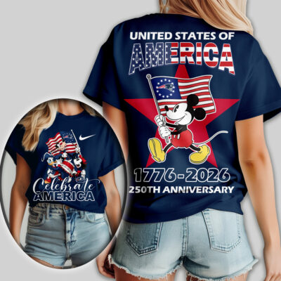 New England Patriots | Premium NFL Mickey Celebrate America Women Shirt