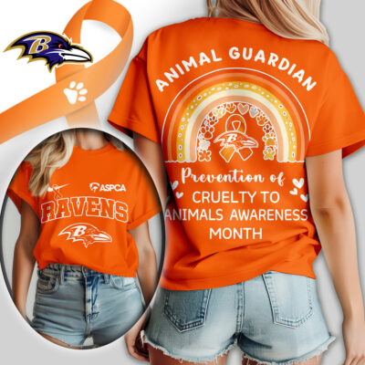 Baltimore Ravens | Premium NFL Animal Guardian Women Shirt