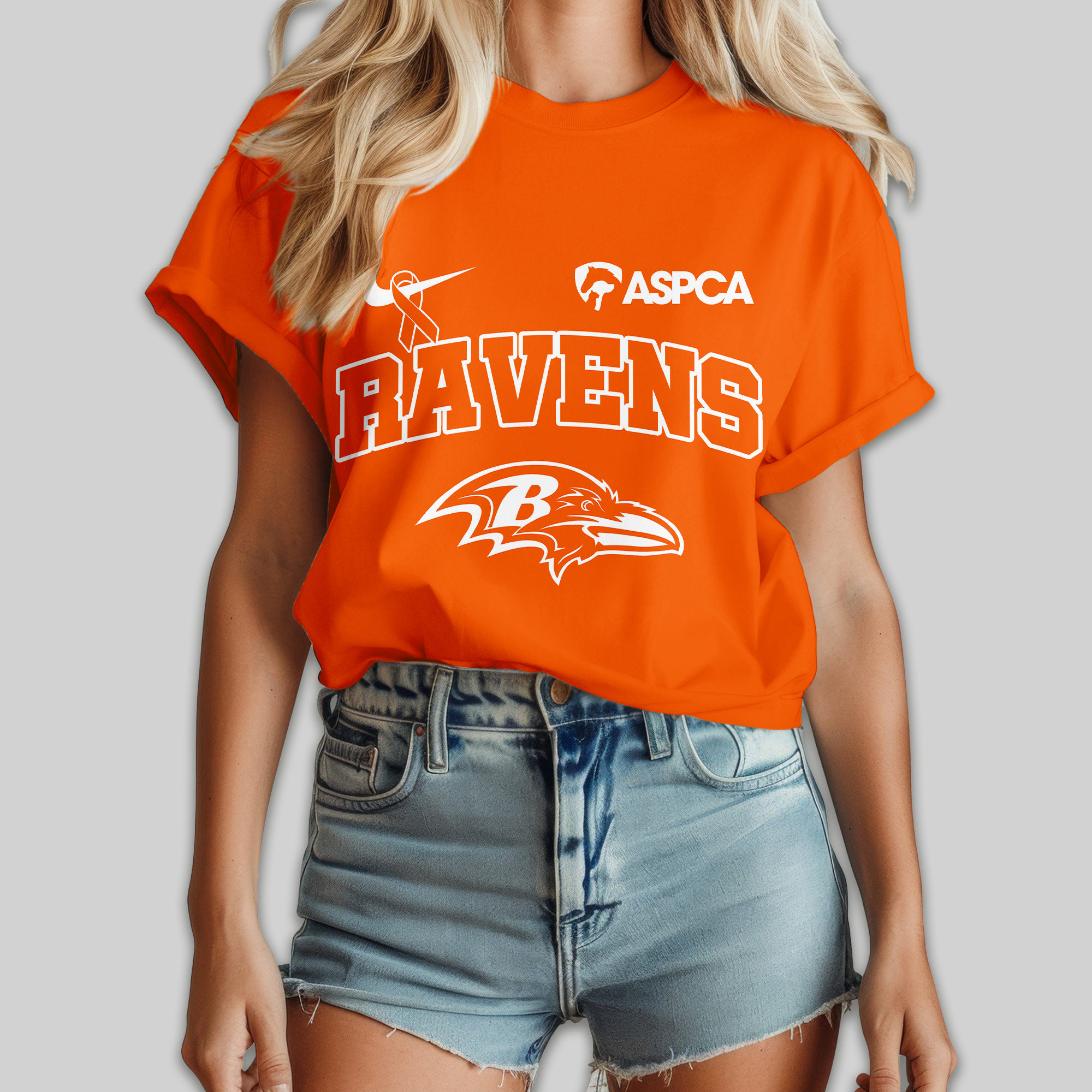Baltimore Ravens | Premium NFL Animal Guardian Women Shirt - Image 2