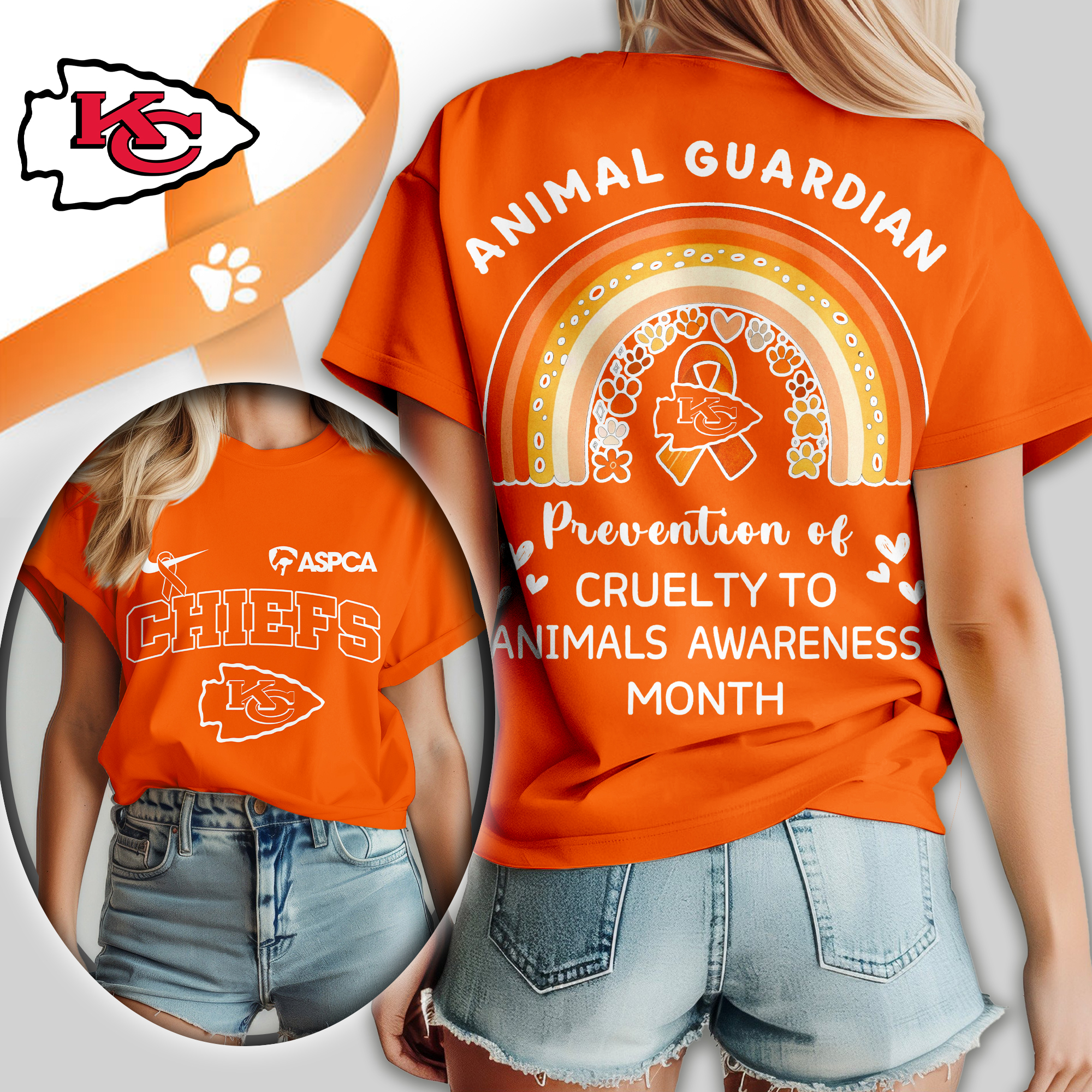 Kansas City Chiefs | Premium NFL Animal Guardian Women Shirt