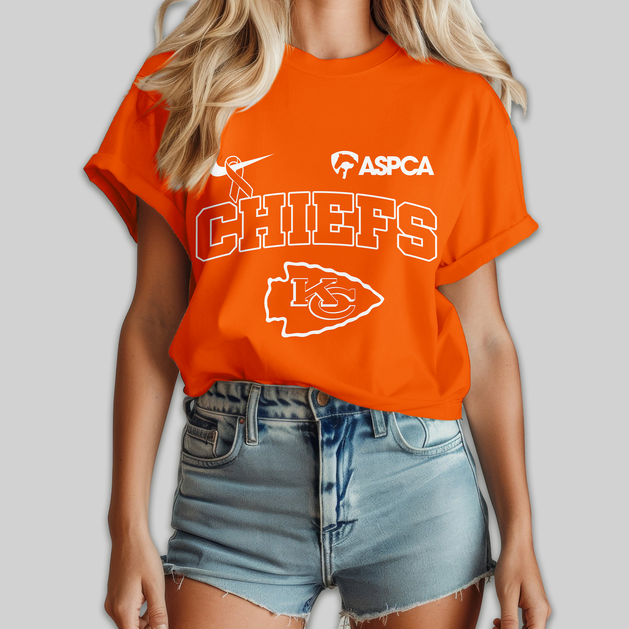 Kansas City Chiefs | Premium NFL Animal Guardian Women Shirt - Image 4