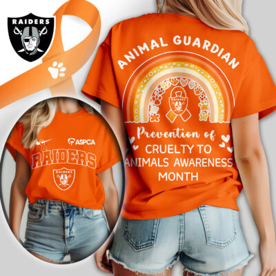 Las Vegas Raiders | Premium NFL Animal Guardian Women Shirt - M