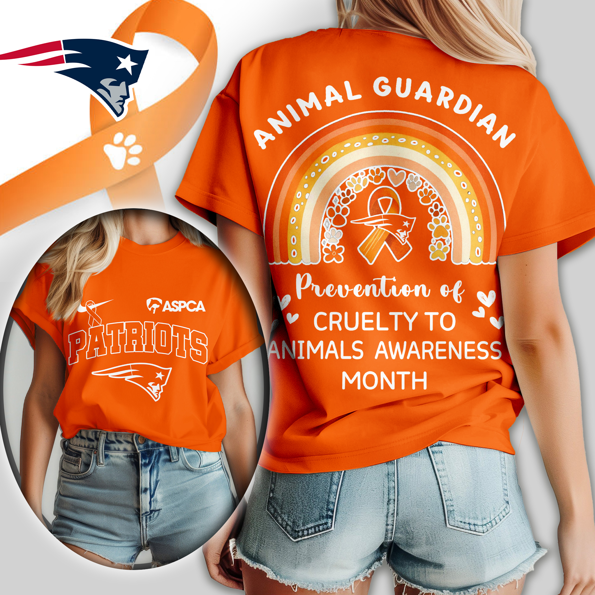 New England Patriots | Premium NFL Animal Guardian Women Shirt