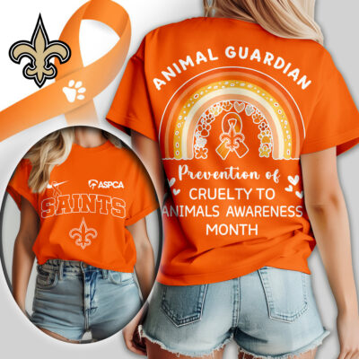 New Orleans Saints | Premium NFL Animal Guardian Women Shirt