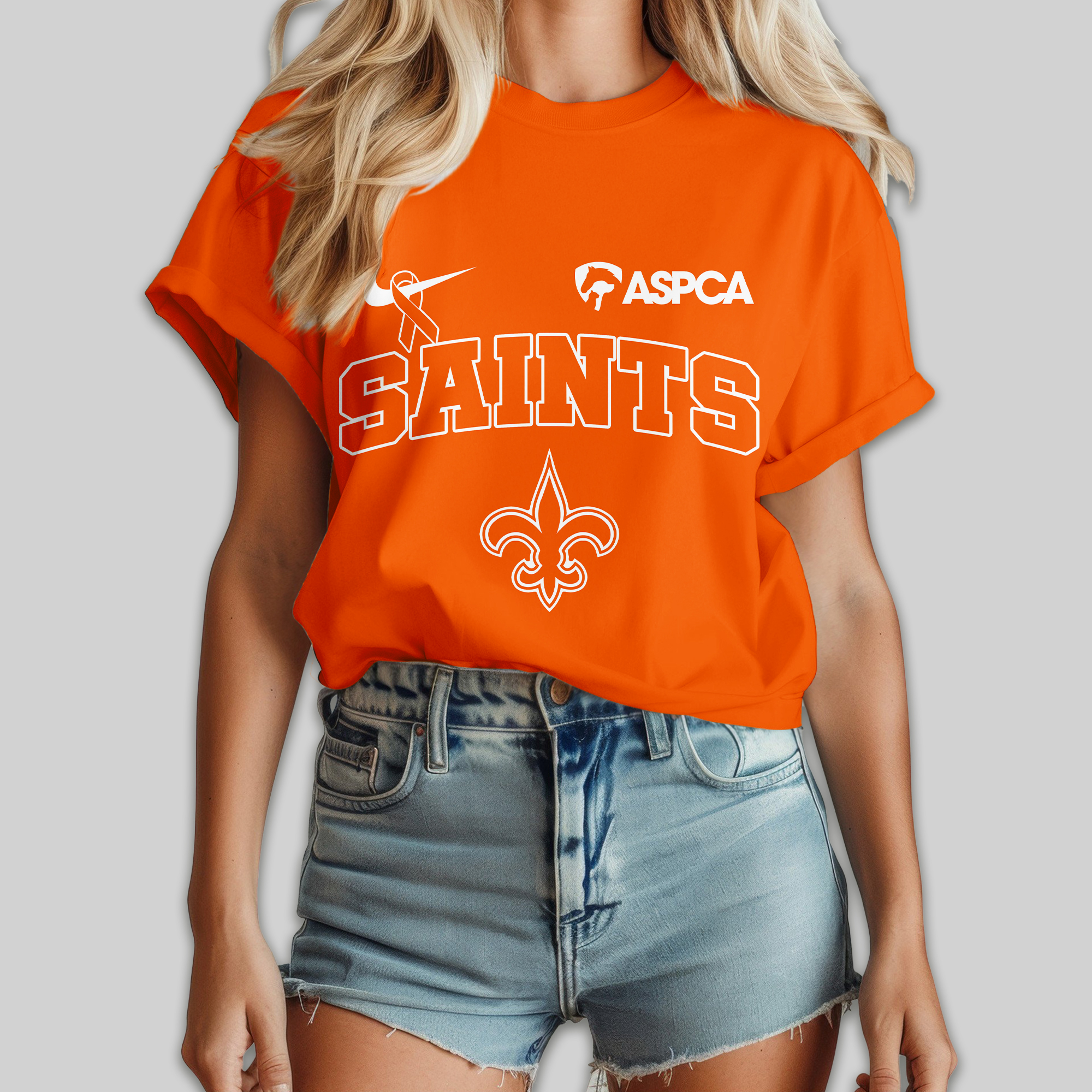 New Orleans Saints | Premium NFL Animal Guardian Women Shirt - Image 4