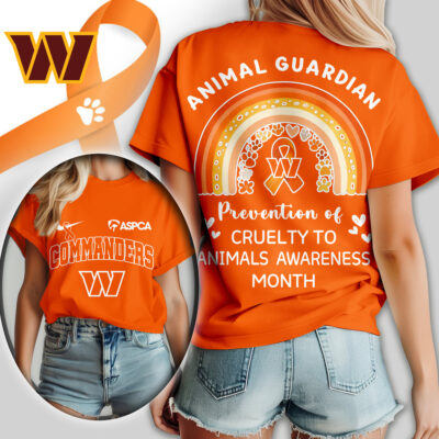 Washington Commanders | Premium NFL Animal Guardian Women Shirt - 5XL