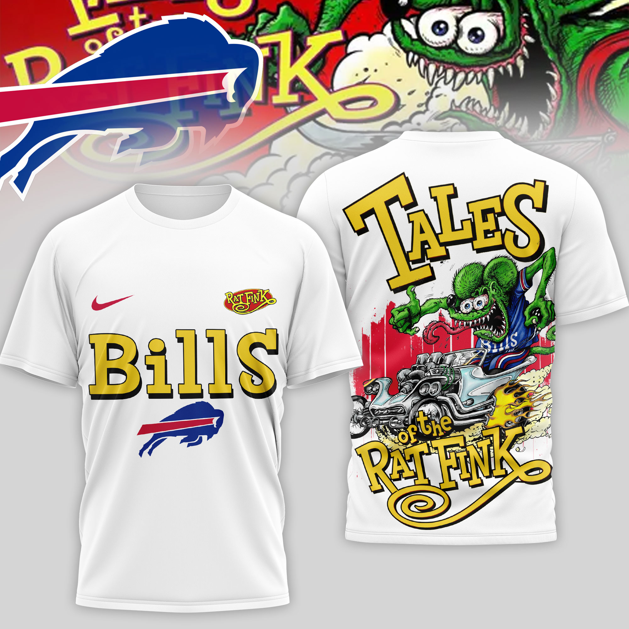 Buffalo Bills | Premium NFL Rat Fink 3D Shirt