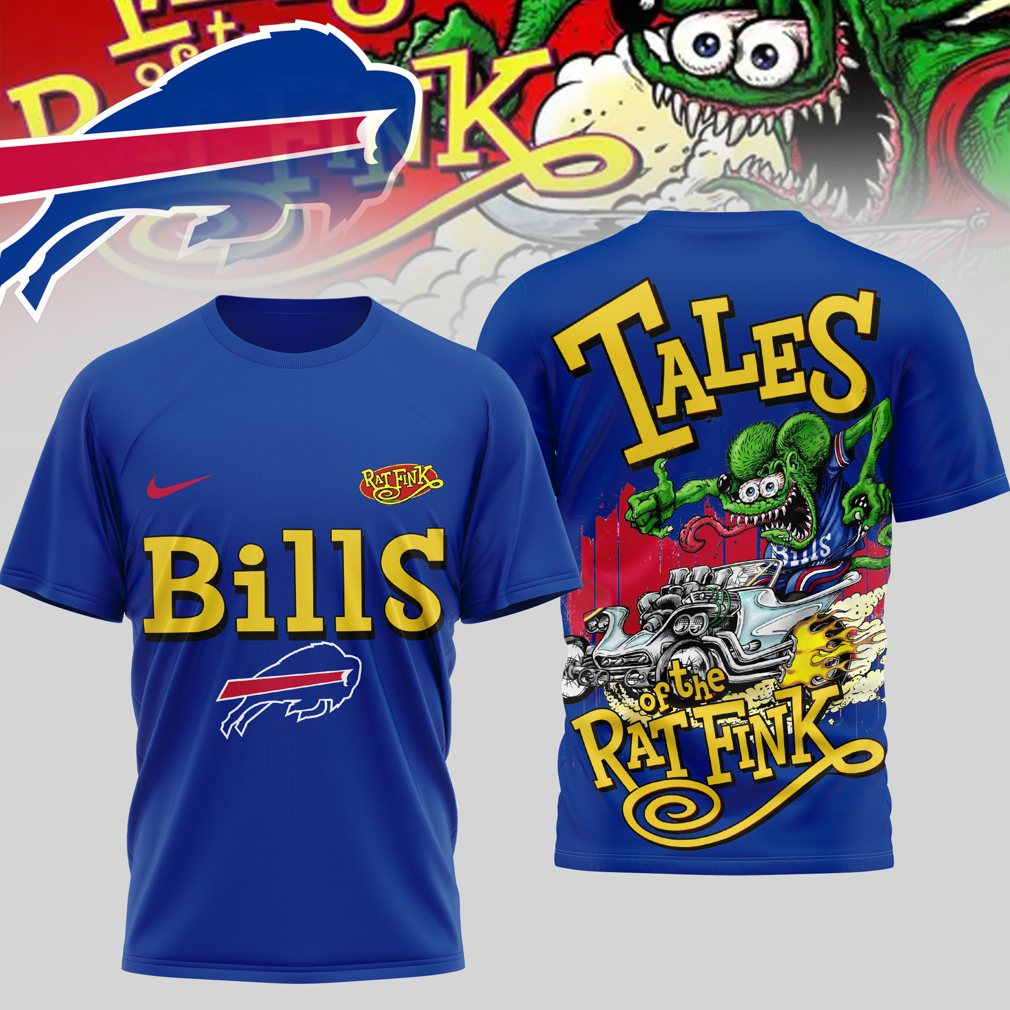 Buffalo Bills | Premium NFL Rat Fink 3D Shirt - Image 3
