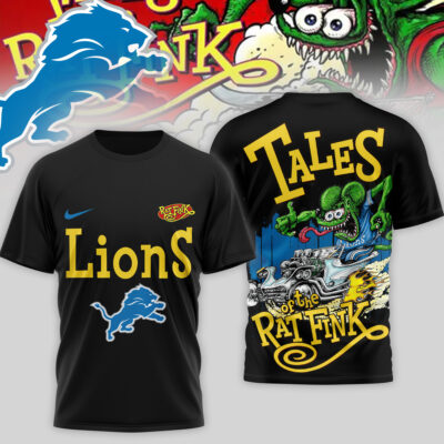 Detroit Lions | Premium NFL Rat Fink 3D Shirt